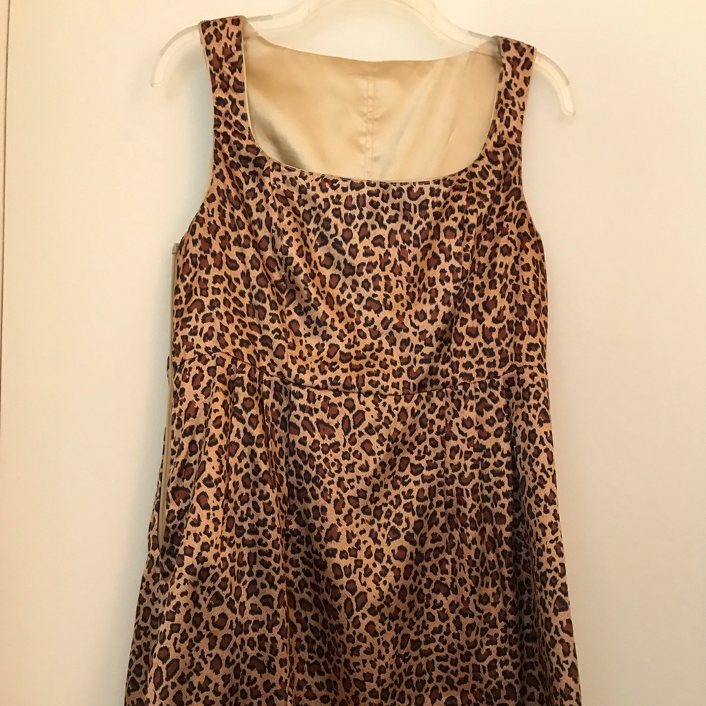 REVERSIBLE! Leopard print/gold shift dress.